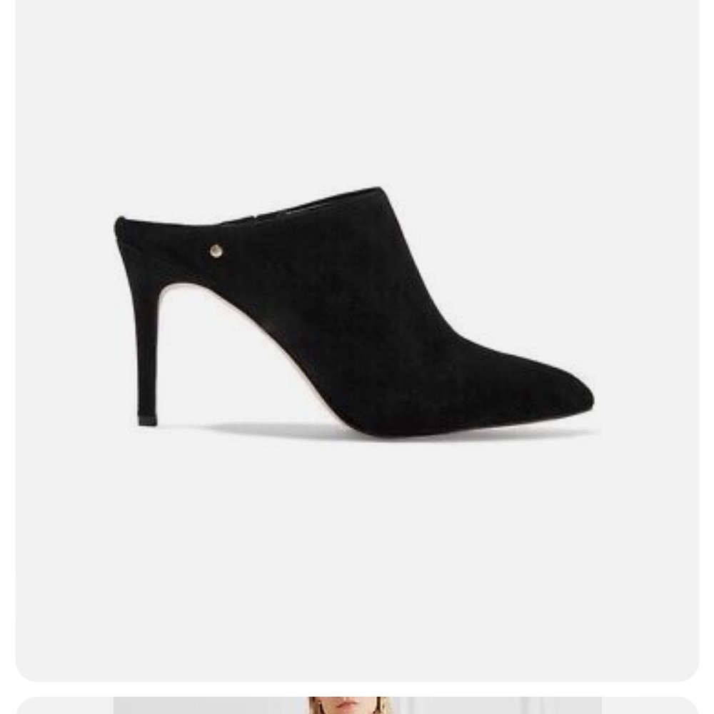 NEW black Suede mules